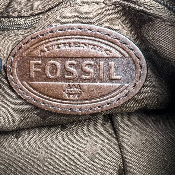 Fossil Explorer Two-Tone Leather Crossbody Bag